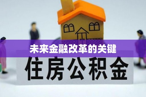 合水未来金融改革的关键