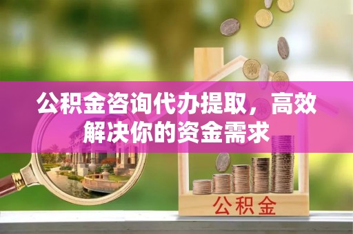 合水公积金咨询代办提取，高效解决你的资金需求